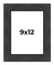 Photo Size Traditional Black Picture Frame - UV Acrylic, Foam Board Backing, Hanging Hardware